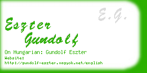 eszter gundolf business card